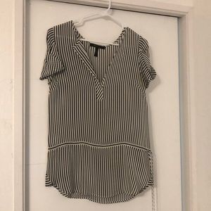 Black and white striped tunic